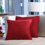 Set of 2 Cozy Red Pillow Covers