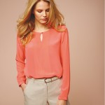 Silk Keyhole Detail Blouse